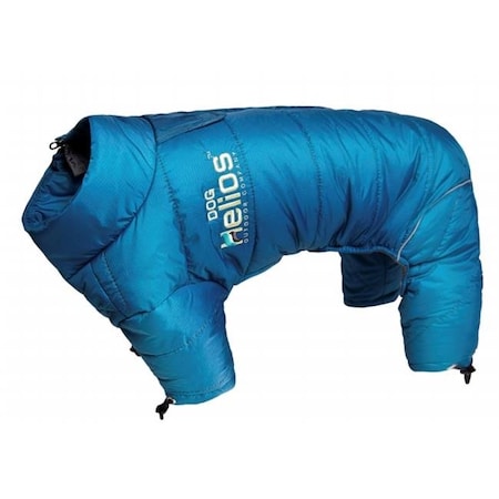 Pet Life JKHL6BLLG Helios Thunder-crackle Full-Body Waded-Plush Adjustable And 3M Reflective Dog Jacket; Blue - Large
